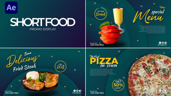 Photo of Short Food Promo Display | After Effects – Videohive 56719544