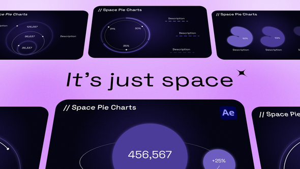 Photo of Space Pie Charts – Videohive 56415225