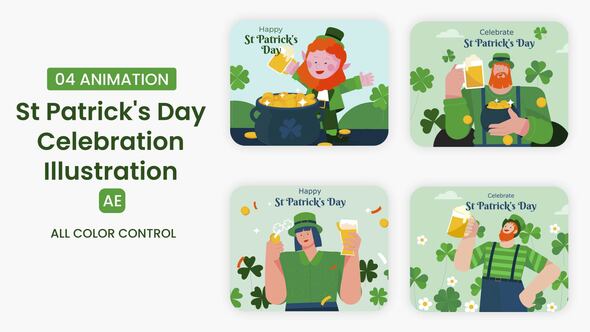 Photo of St Patrick’s Day Celebration Illustration Scene – Videohive 56997127