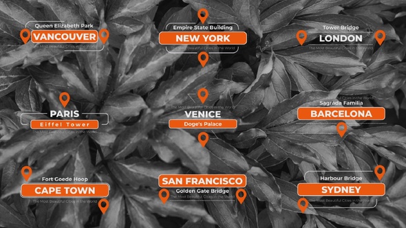Photo of Titles Locations Cities of the World for Davinci Resolve. – Videohive 56643223