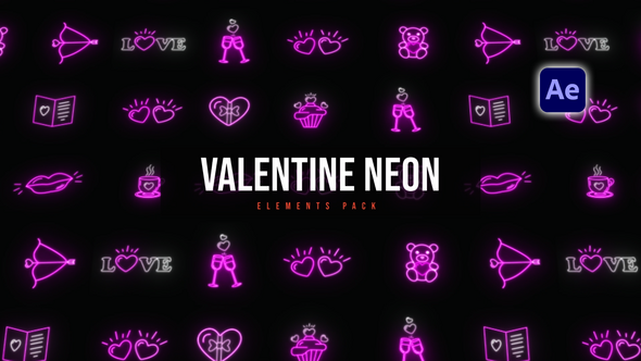 Photo of Valentine Neon Elements – Videohive 56525188