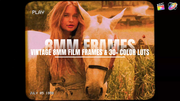 Photo of Vintage 8MM Film Frames & 30+ Color LUTs For Final Cut X and Apple Motion – Videohive 56550129