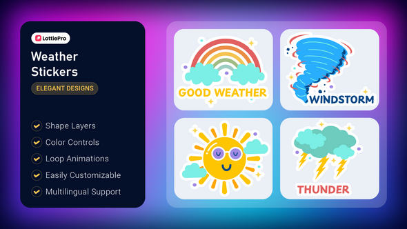 Photo of Weather Stickers – Videohive 56568586