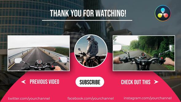 Photo of Youtube End Screen for DaVinci Resolve – Videohive 56675841