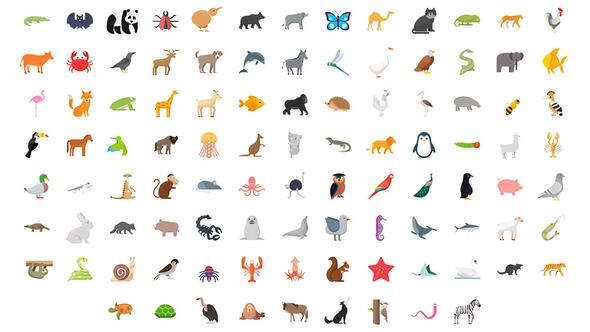 Photo of 100 Animals And Birds Animated Icons – Videohive 57043410