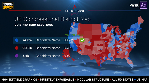 Photo of 2026 Midterm Election Map | State Congressional Districts – Videohive 22714175