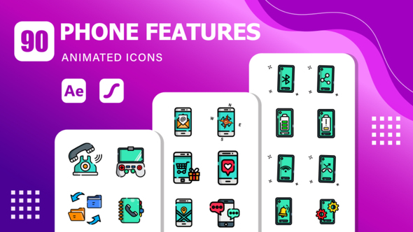 Photo of 30 Phone Features Animated Icons | After Effects Template & Lottie Animation – Videohive 57108410