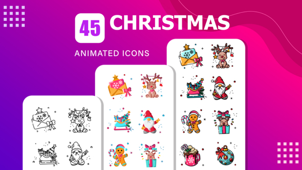 Photo of 45 Christmas Animated Icons | After Effects Template & Lottie Animation – Videohive 56971716