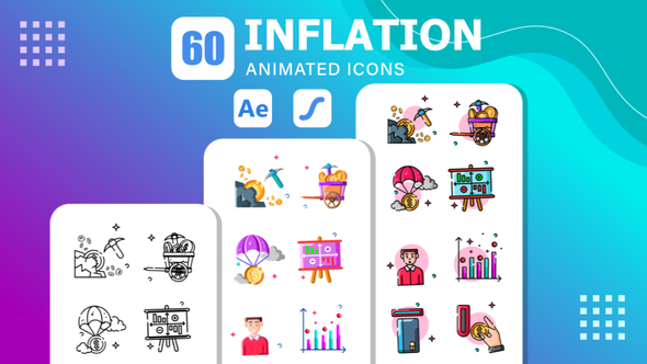 Photo of 60 Inflation Animated Icons | After Effects Template & Lottie Animation – Videohive 56972128