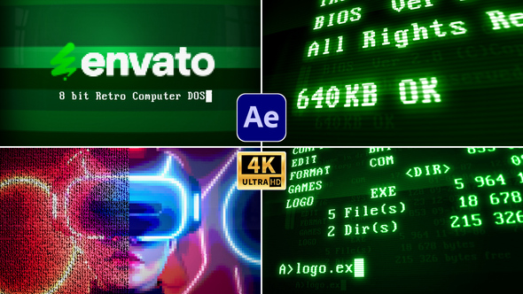 Photo of 8 bit Retro Computer DOS – Videohive 14314024