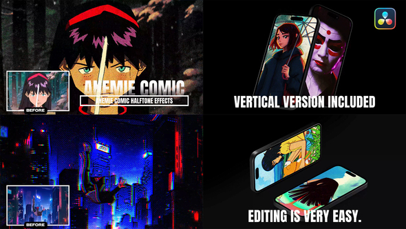 Photo of Anemie Comic Halftone Effects For DaVinci Resolve – Videohive 57256879
