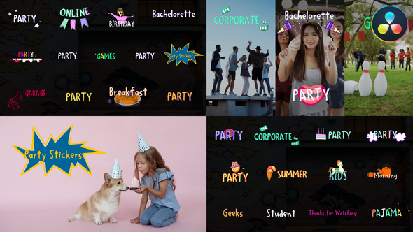 Photo of Animated Party Titles for DaVinci Resolve – Videohive 57088199