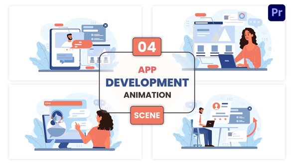 Photo of App Development Concept Animation Scene – Videohive 57069894