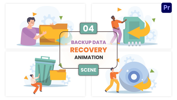 Photo of Backup Data Recovery Illustration Animation Scene – Videohive 57069994