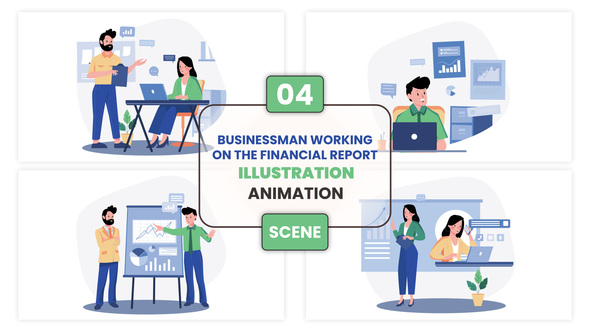 Photo of Businessman Working On The Financial Report Animation Scene – Videohive 57061283