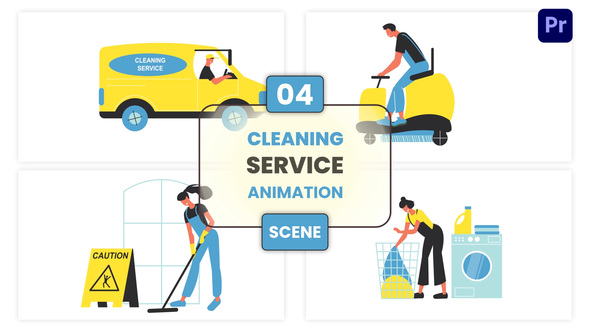 Photo of Cleaning Service Concept Illustration Scene – Videohive 57097691