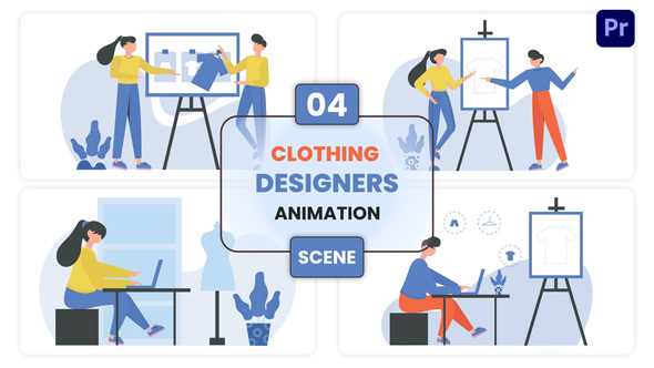 Photo of Clothing Designers illustration Scene – Videohive 57097730