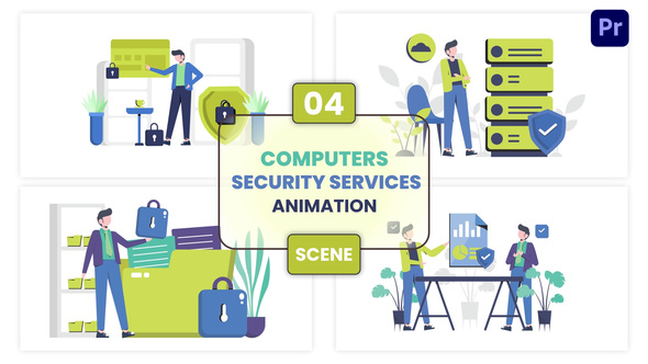 Photo of Computers Security Services Illustration Animation Scene – Videohive 57099798