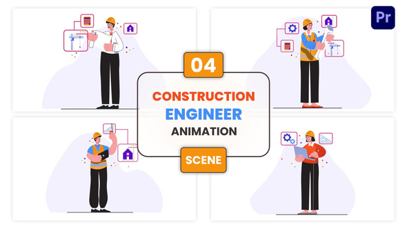 Photo of Construction Engineer Animation Scene – Videohive 57099814