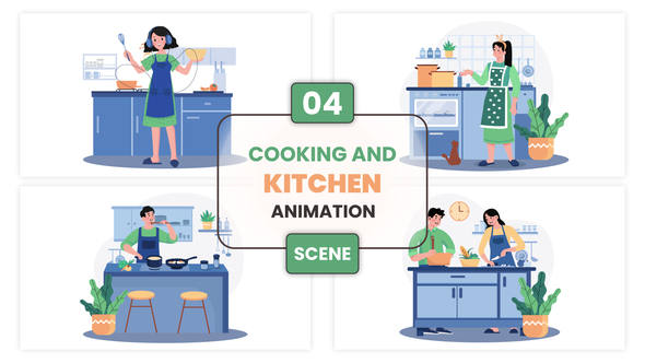 Photo of Cooking And Kitchen Animation Scene – Videohive 57061141