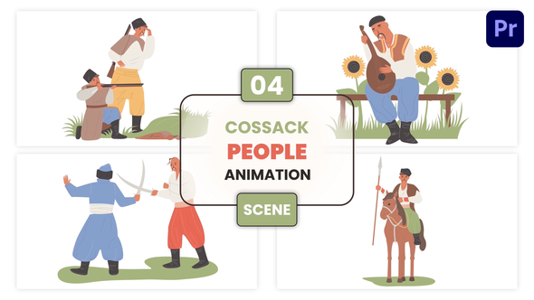 Photo of Cossack People Illustration Animation Scene – Videohive 57008467