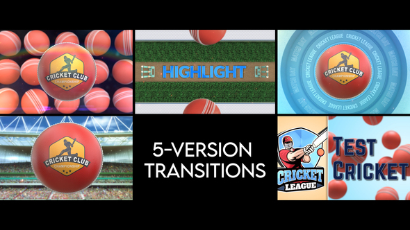 Photo of Cricket Transitions – 5 Versions – Videohive 56901999