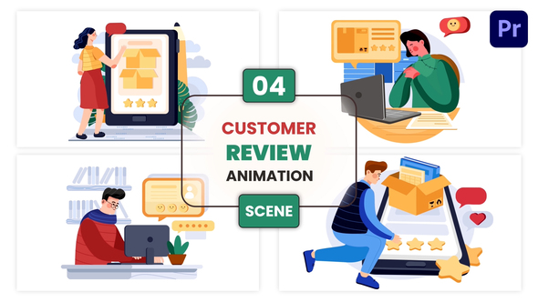 Photo of Customer Review Animation Scene – Videohive 57008883