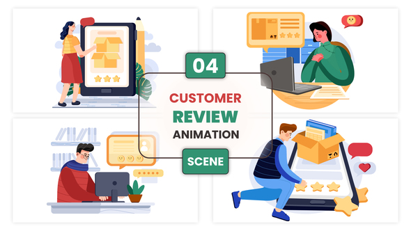 Photo of Customer Review Animation Scene – Videohive 57061155