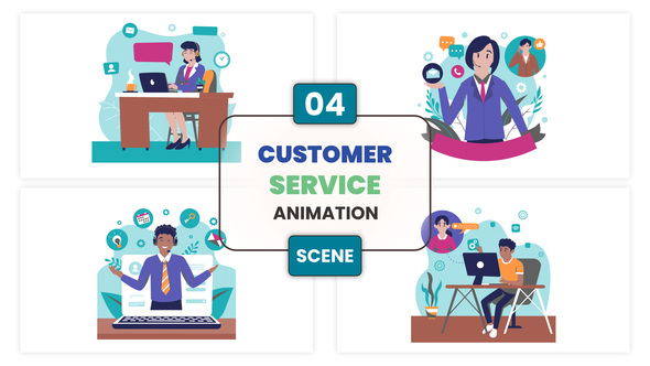 Photo of Customer Service Animation Scene – Videohive 57170908