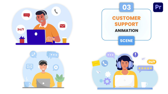 Photo of Customer Support Animation Scene – Videohive 57099976