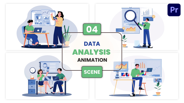 Photo of Data Analysis Illustration Animation Scene – Videohive 57008994