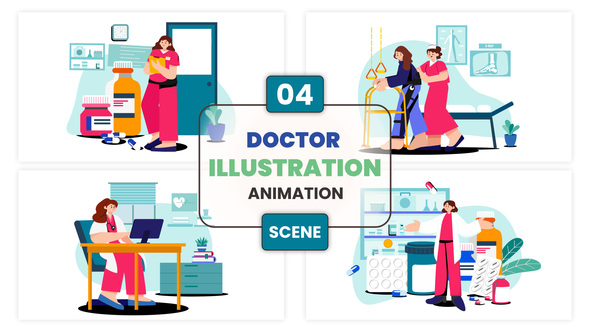 Photo of Doctor Illustration Animation Scene – Videohive 57130976