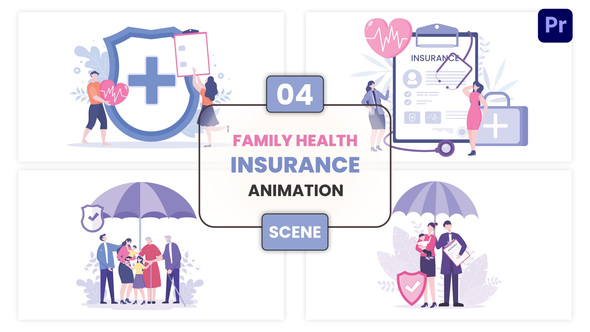 Photo of Family Health Insurance Animation Scene – Videohive 57100283