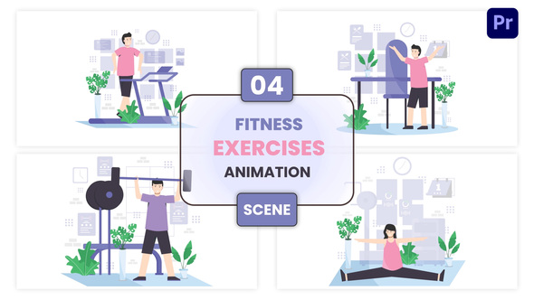 Photo of Fitness and Exercise Illustration Animation Scene – Videohive 57110414