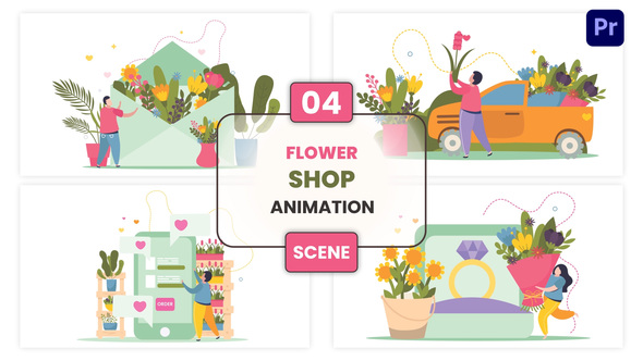 Photo of Flower Shop Animation Scene – Videohive 57110443