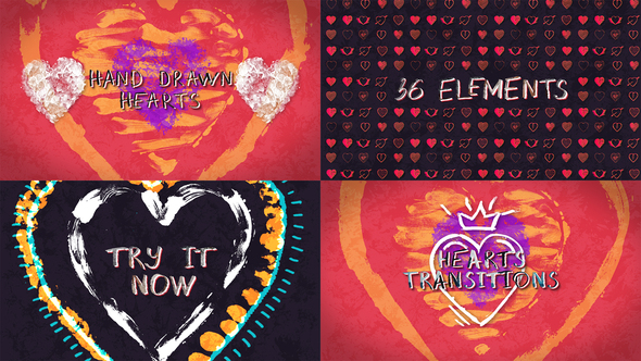 Photo of Hand Drawn Hearts Collection – Videohive 57357613