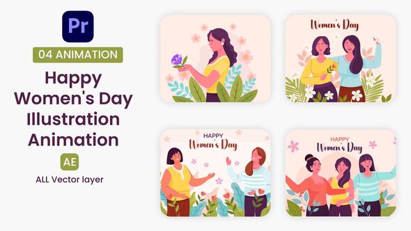 Photo of Happy Women’s Day Illustration Scene – Videohive 57013727