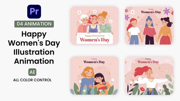 Photo of Happy Women’s Day Illustration Scene – Videohive 57013800