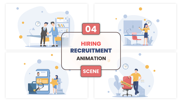 Photo of Hiring Recruitment Animation Scene – Videohive 57061147