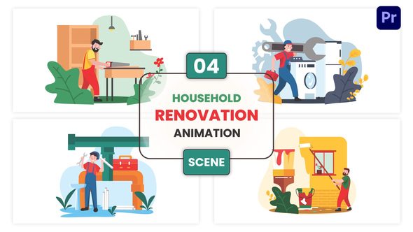 Photo of Household Renovation Animation Scene – Videohive 57110504