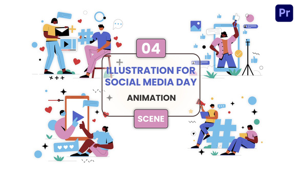 Photo of Illustration for Social Media Day Animation Scene – Videohive 57110543