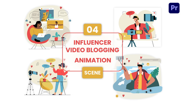 Photo of Influencer Video Blogging Animation Scene – Videohive 57110576