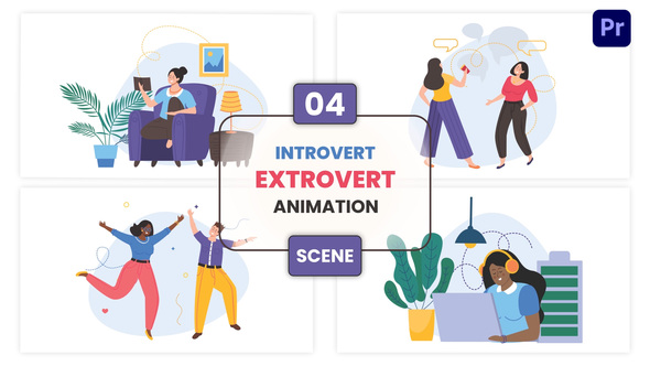 Photo of Introvert Extrovert Concept Animation Scene – Videohive 57110683