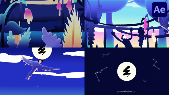 Photo of Jungle And Night Sky Logo Opener | After Effects – Videohive 57138598