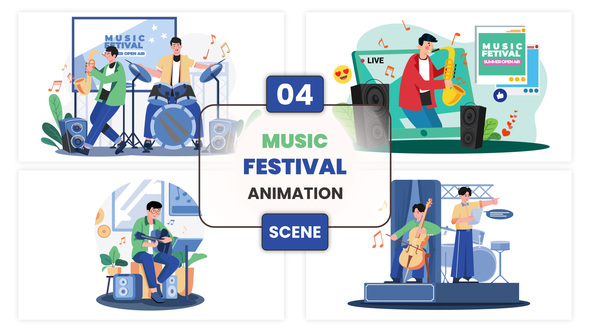 Photo of Music Festival Animation Scene – Videohive 57336147