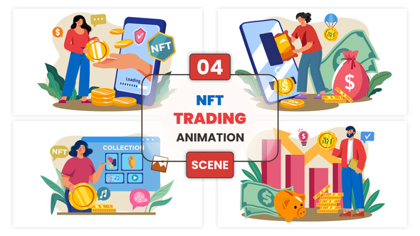 Photo of NFT Trading Animation Scene – Videohive 57336157