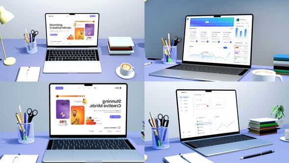 Photo of Office Laptop Mockups – Videohive 57108569