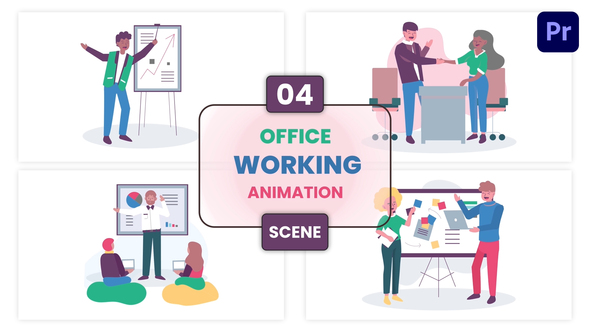 Photo of Office Working Concept Illustration Scene – Videohive 57009254