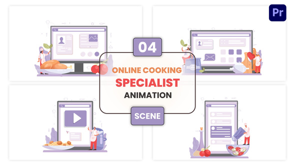 Photo of Online Cooking Specialist Animation Scene – Videohive 57112582