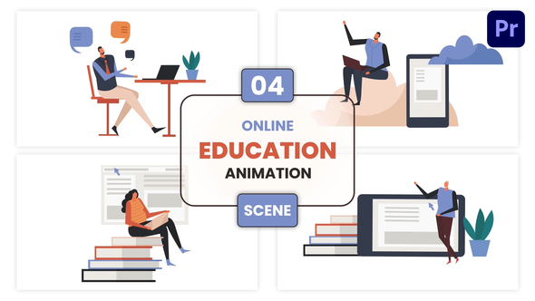 Photo of Online Education Character Animation Scene – Videohive 57010153